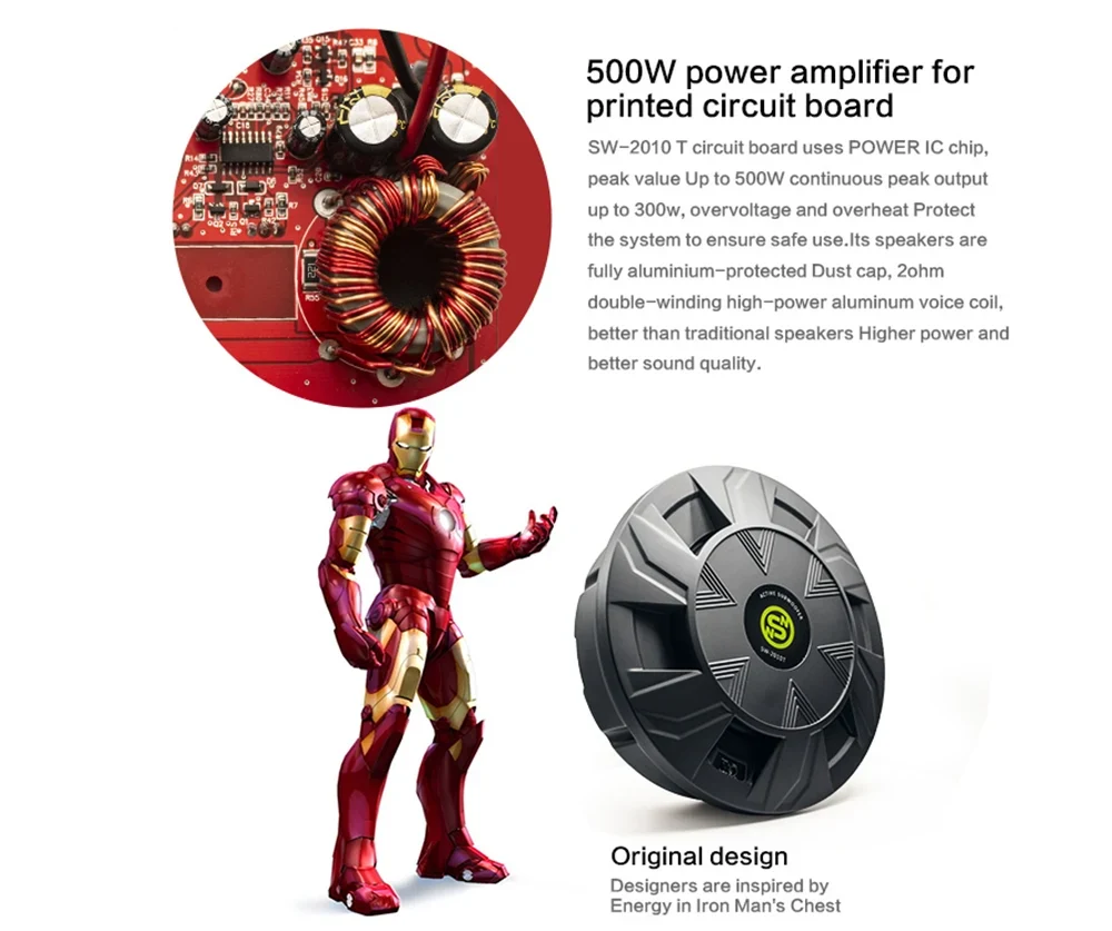 10 Inch Active Spare Tire Subwoofer