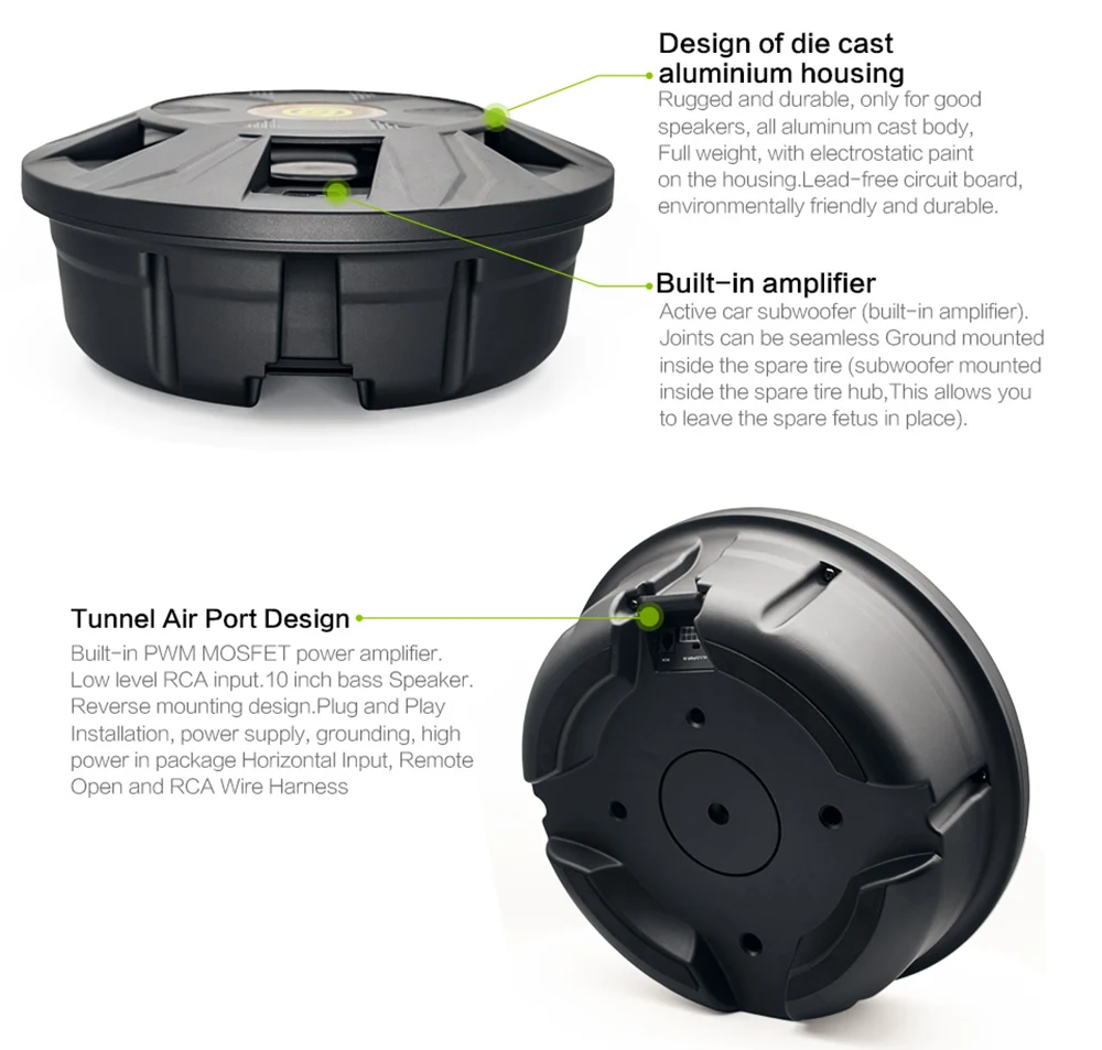 10 Inch Active Spare Tire Subwoofer