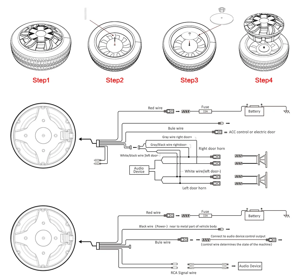 10 Inch Active Spare Tire Subwoofer